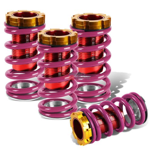 For civic/dc red scale adjustable 1-4&#034;lowering suspension purple coilover spring