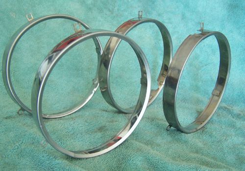 Gm headlight trim rings stainless steel oem 68 - 72 buick cheverolt pontiac olds