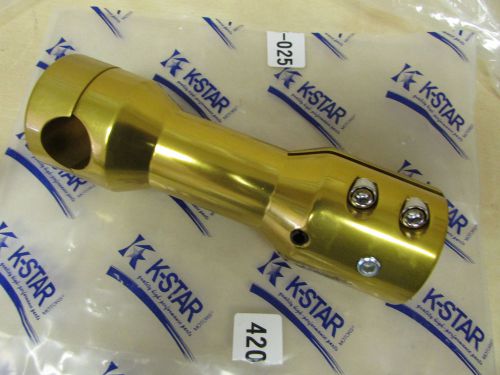 Scooter handlebar mounting block stem - gold billet 6&#034; tall / 150mm bw50 zuma
