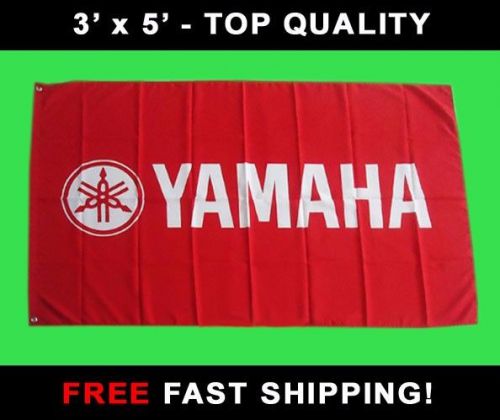 Yamaha racing flag - new 3&#039; x 5&#039; banner - r1 r3 banshee xs650 fjr 1300 sr500