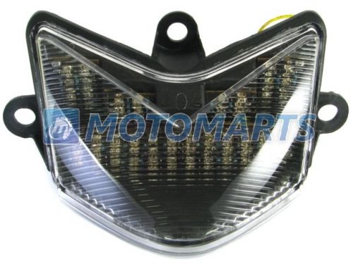 Us stock led turn signal integrated clear tail light for kawasaki zx10r 04-05