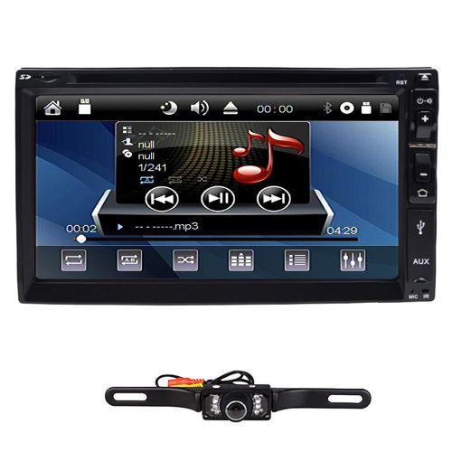 Double 2 din 7&#034; car dvd cd mp3 player touch screen in dash stereo radio camera