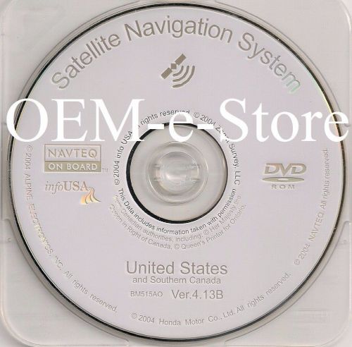 2005 acura 3.5 rl sedan / mdx navigation white dvd map ver 4.13b u.s canada