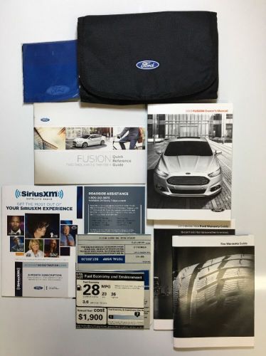 2013 ford fusion owners manual set w/case. new!! free same day shipping!! #0329