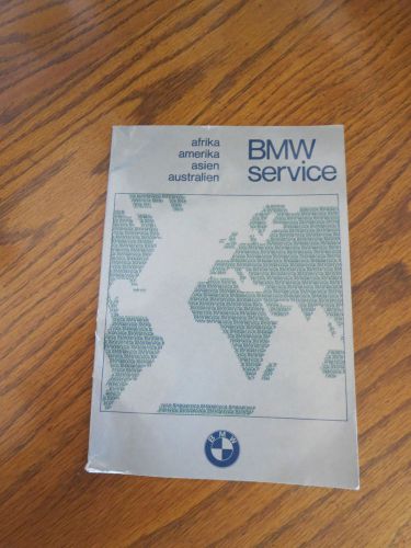 Bmw service  dealer service location guide book original