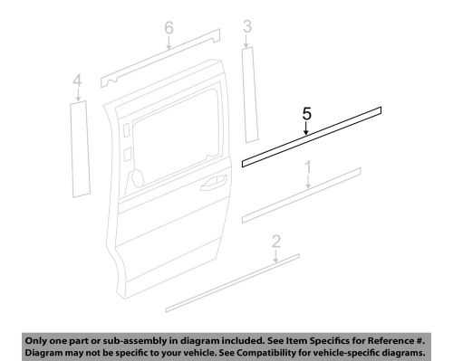 Chrysler oem side loading door-belt weather strip right 5109808ad