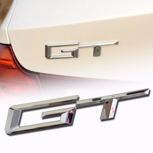 Abs chrome gt letter number trunk rear emblem decal badge sticker for bmw gt
