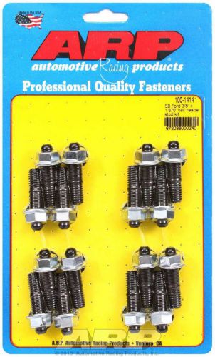 Arp header stud 1.670 in hex nuts black oxide ford 16 pc part number 100-1414