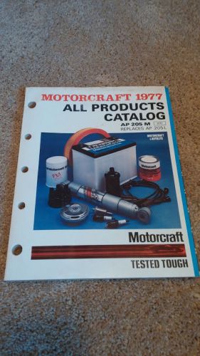 1977 motorcraft all products catalog manual ap 205 m replaces ap 205l