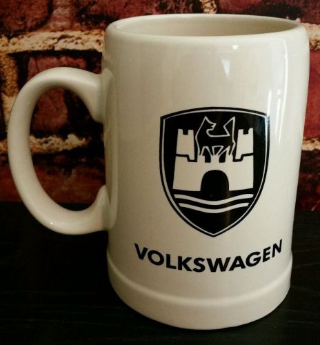 Vw volkswagen driver gear wolfsburg stein cream colored coffee drinking mug