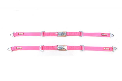 Chrysler new pair 2&#034; latch &amp; link seat belt 2 point racing lap belts hot pink