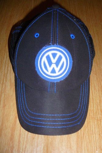 Volkswagen hat vw emblem logo blue white black baseball cap snapback adjustable