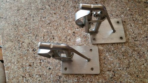 Pair of weaver snap davits stainless steel for transom mount 4 1/2&#034; standout