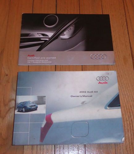 2002 audi a4 owner’s manual with warranty info book