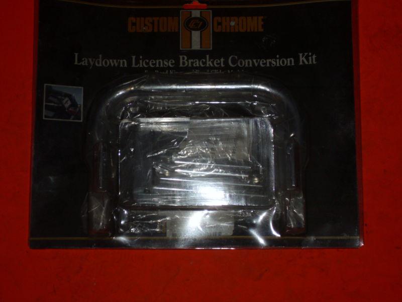 97up custom chrome laydown licence bracket conversion kit