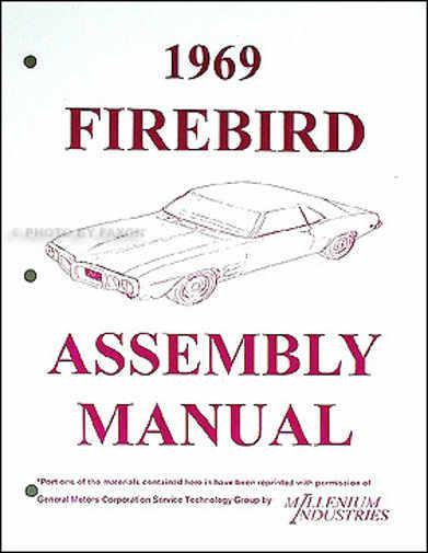 1969 pontiac firebird & trans am factory assembly manual sprint 350 firebird 400