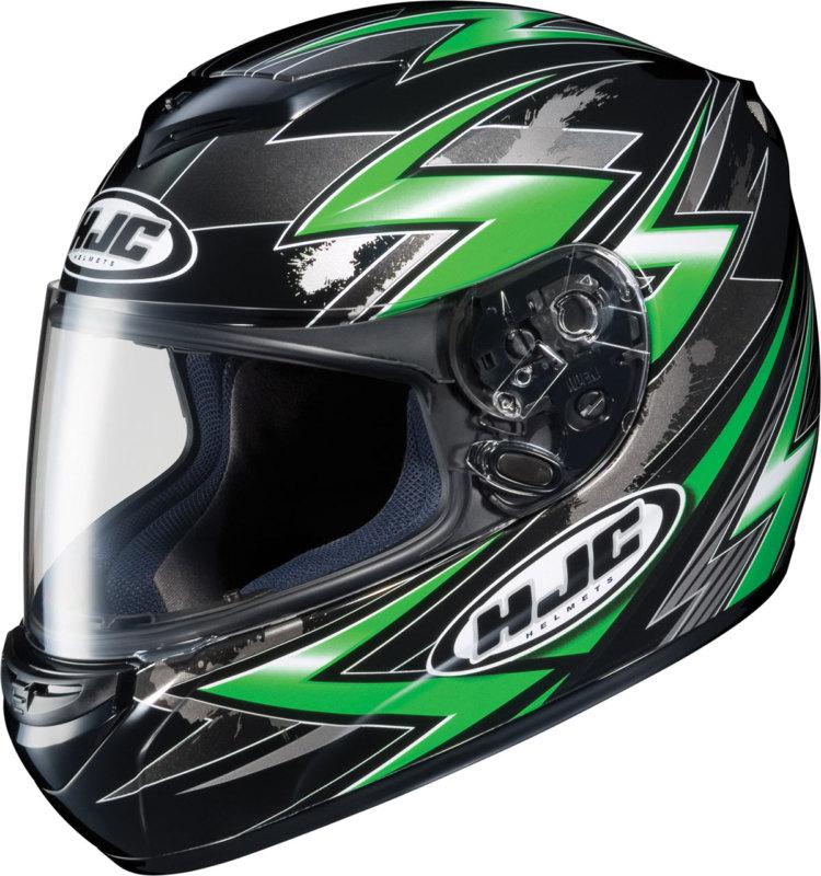 Hjc cs-r2 thunder green full-face motorcycle helmet size x-small