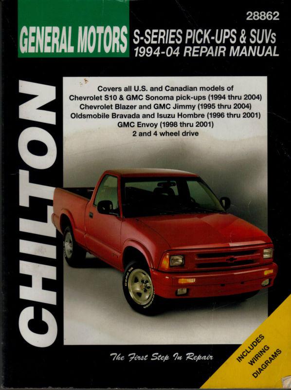 Chilton #28862 gm s-series pick-ups & suvs 1994 - 2004 repair manual 
