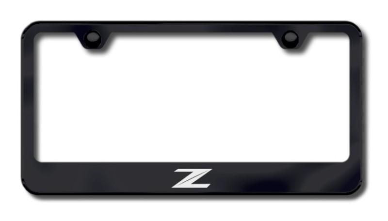 Nissan z (new) laser etched license plate frame-black made in usa genuine