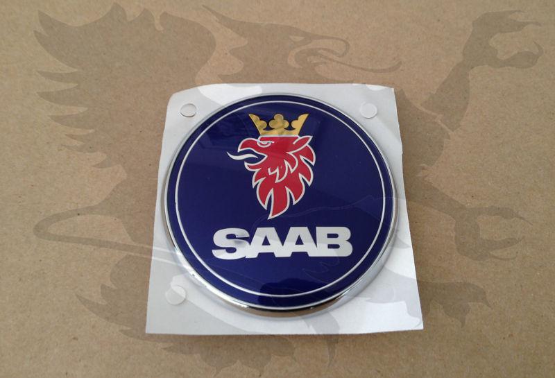 New genuine saab 9-3 9-5 hood emblem logo badge insignia #12844161