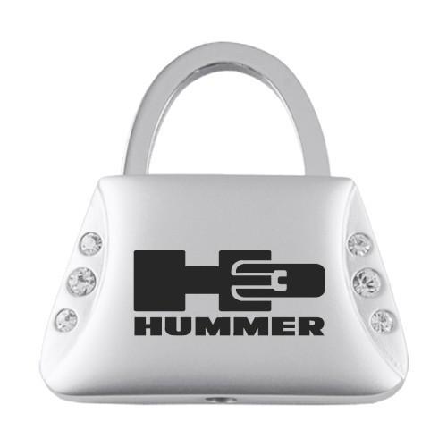 Gm hummer h3 jeweled purse keychain / key fob engraved in usa genuine