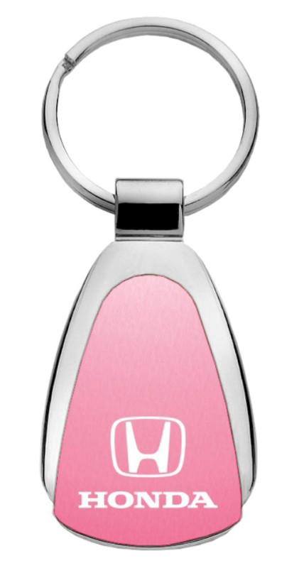 Honda pink teardrop keychain / key fob engraved in usa genuine