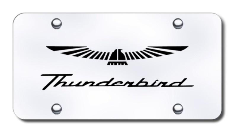 Ford thunderbird laser etched brushed stainless steel license plate made in usa