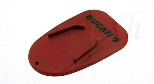 Custom motorcycle red kickstand plate pad for ducati bike