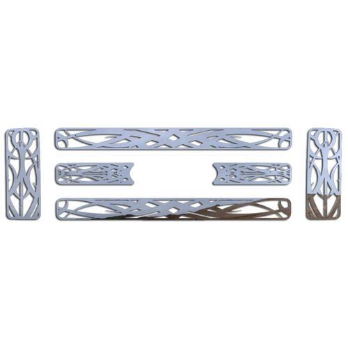 Ford superduty 08-10 tribal polished stainless grille insert aftermarket trim