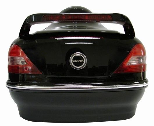 Black hard touring trunk top case tail light bracket for yamaha cruiser custom