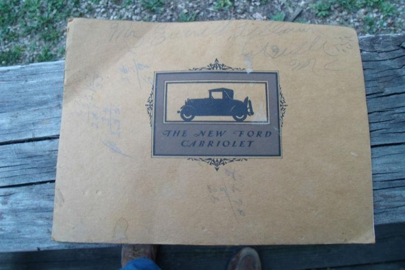 Original ford cabriolet dealers brochure early 1900's  please look!!!