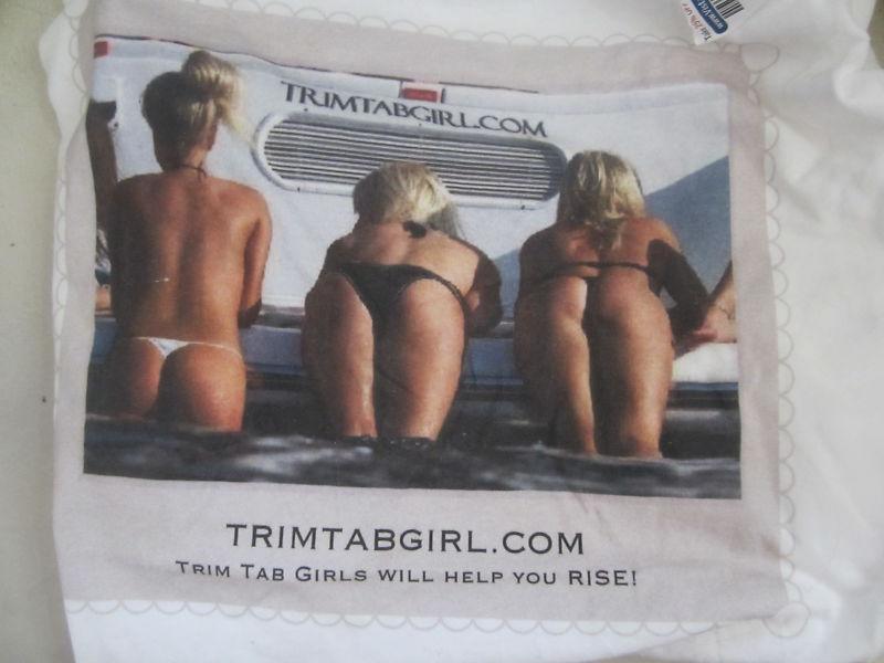 Trim tab girls  t shirt for st1290-80 smart tab marine  boating  fishing lg xlg