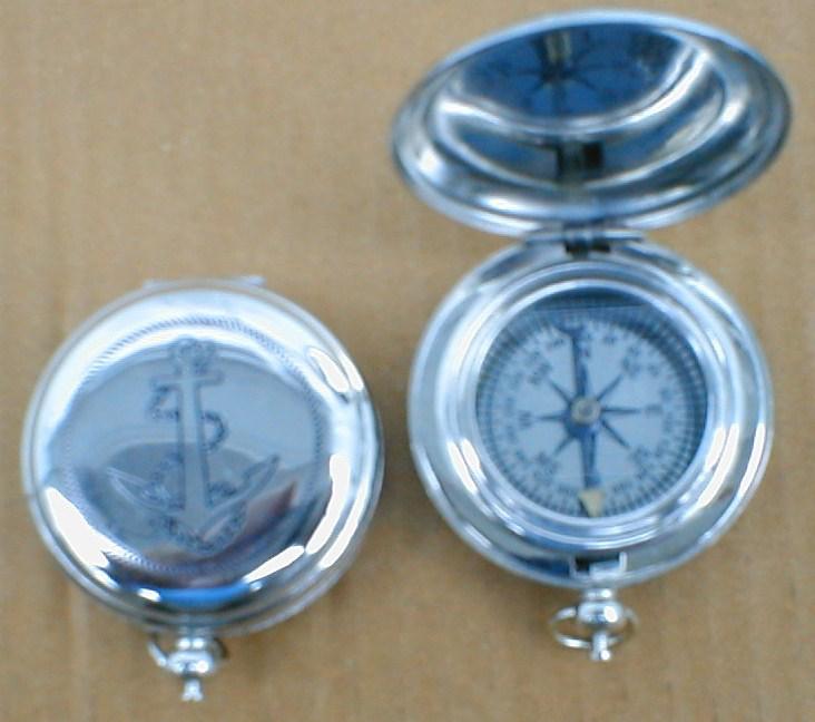 Pocket compass  in chrome $14.95 free freight  