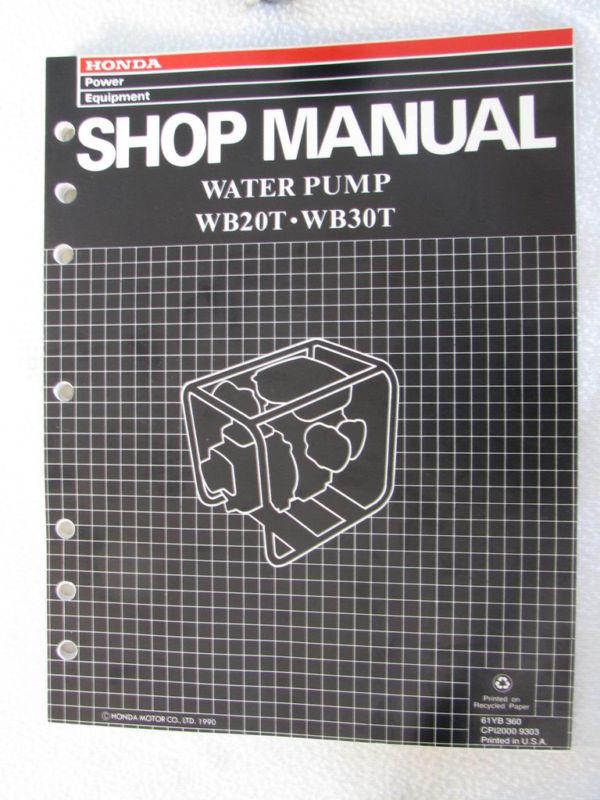 Honda water pump shop service manual wb20t wb30t wb 20