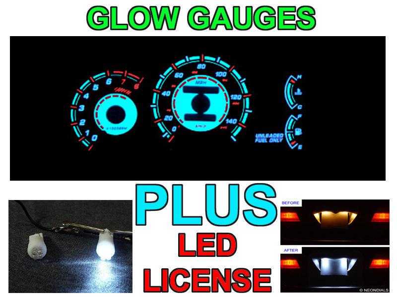 Free ship 2 stages glow gauge faces 1994-1999 toyota celica + led license bulbs