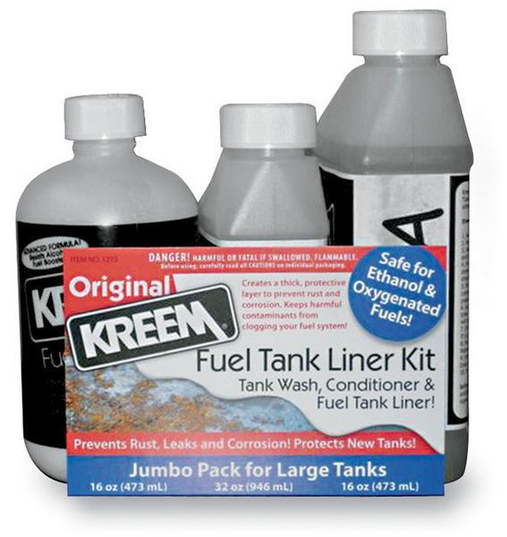 Kreem motorcycle gas tank sealer liner jumbo combo kit