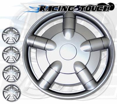 Metallic silver 4pcs set #021 15" inches hubcaps hub cap wheel cover rim skin