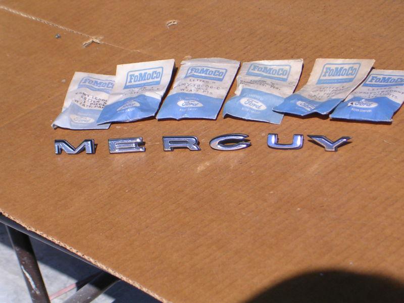 1965 nos ford mercury hood letters nibs c5my fomoco