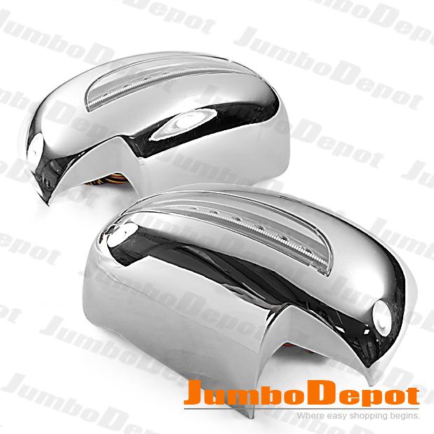For lexus rx330 rx350 rx400h amber led lamp light chrome side mirror cover trims