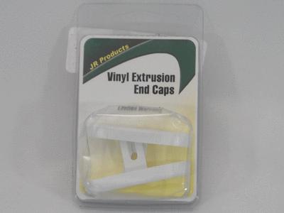 Pair of jr products 49645 polar white full extension end caps 