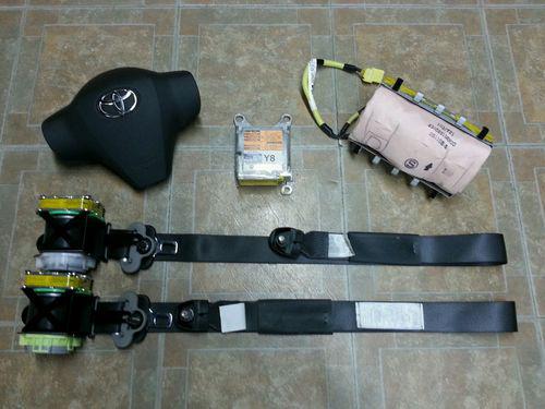 06 07 08 09 10 11 toyota yaris airbags air bags seat belts module complete set