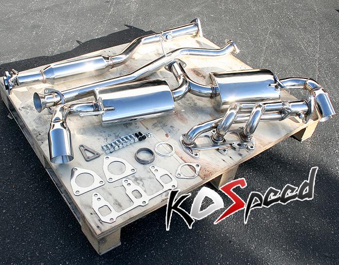 Stainless steel dual muffler catback cat back exhaust+downpipe+header 03-10 rx8