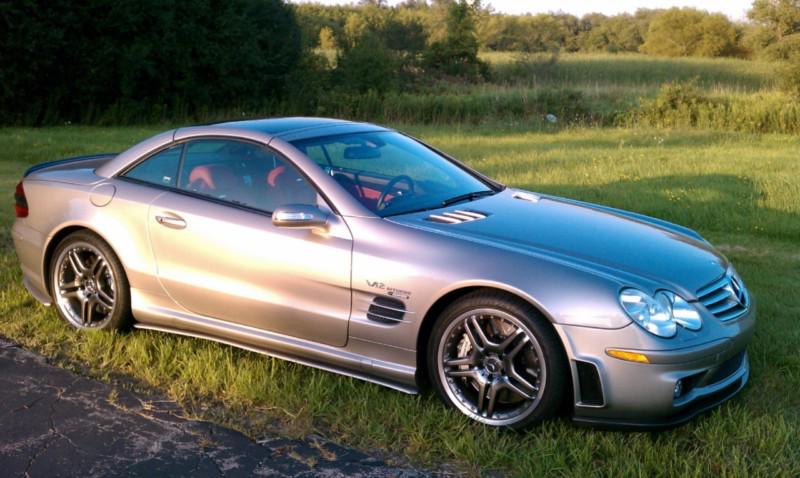 2002-2009 mercedes sl sl55 sl63 r230 euro style side skirts (painted)