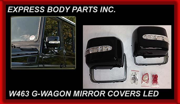 G-wagon w463 g55 g500 mirror led cover black blinker signal set 2001 2000 02 g55