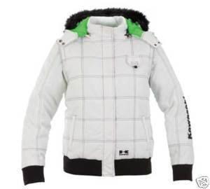 Brand new kawasaki kawi girl womens flurry jacket medium k010-0263-whmd
