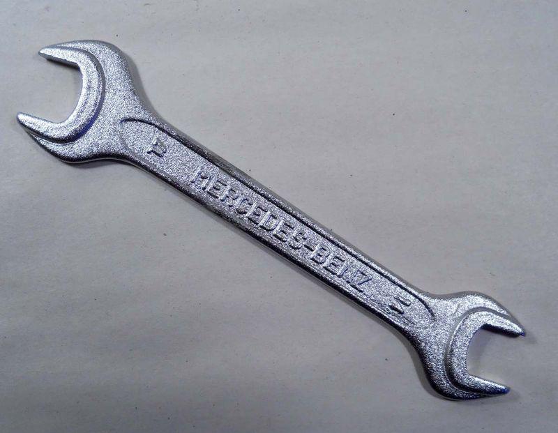 Vintage mercedes-benz open end wrench 17 - 14 mm unior din 895