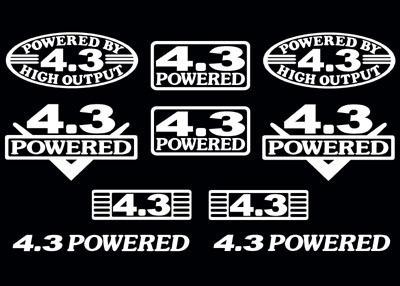 10 decal set 4.3 l v6 powered engine stickers emblems 262 ci vinyl decals