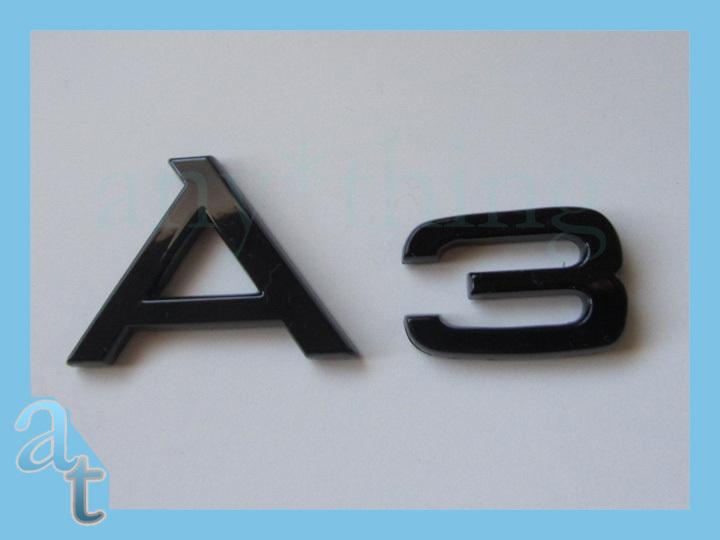 A3 audi gloss black rear trunk badge emblem logo 2006 2007 2010 2011 2012 2013