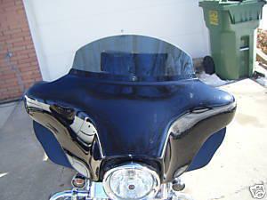 6" light smoke windshield touring harley 1996-2013