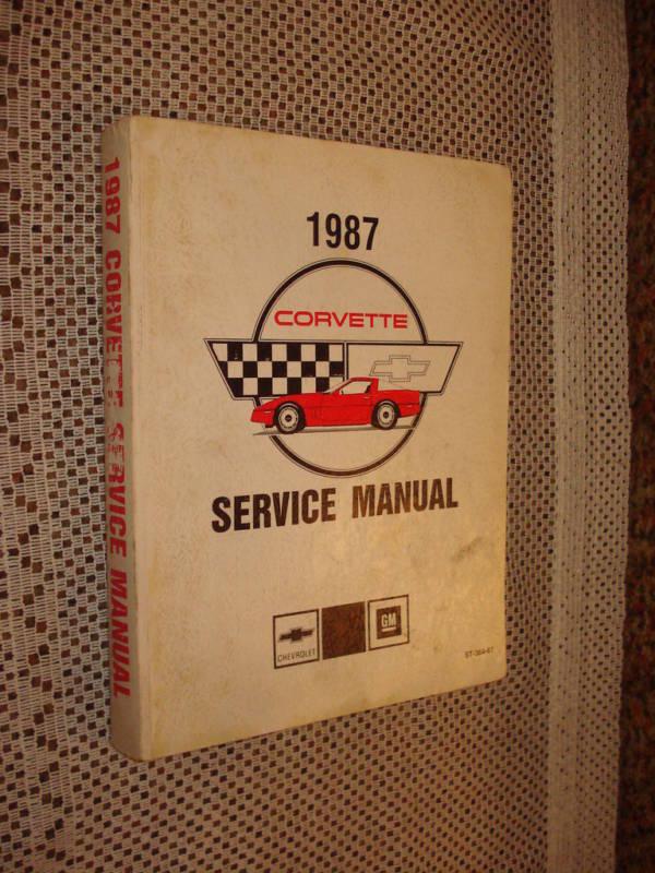 1987 chevy corvette service manual shop book original